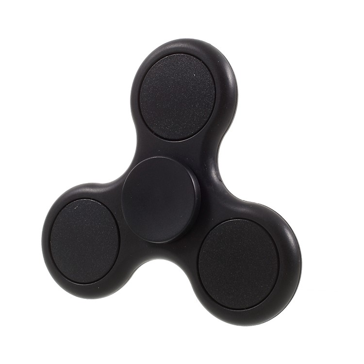 EDC Tri-fidget Spinner Spinning Finger Toy Stress Reducer - Black-4