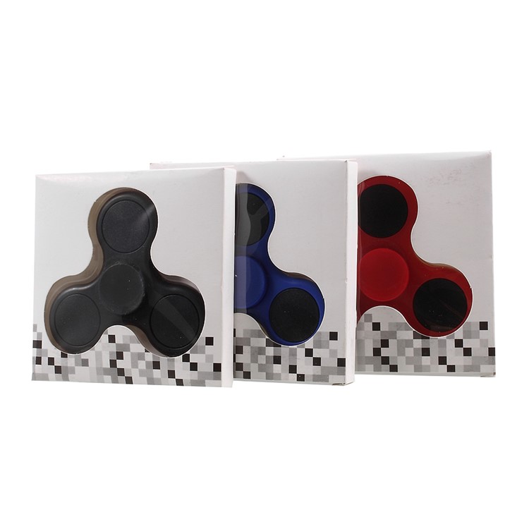EDC Tri-fidget Spinner Spinning Finger Toy Stress Reducer - Black-9