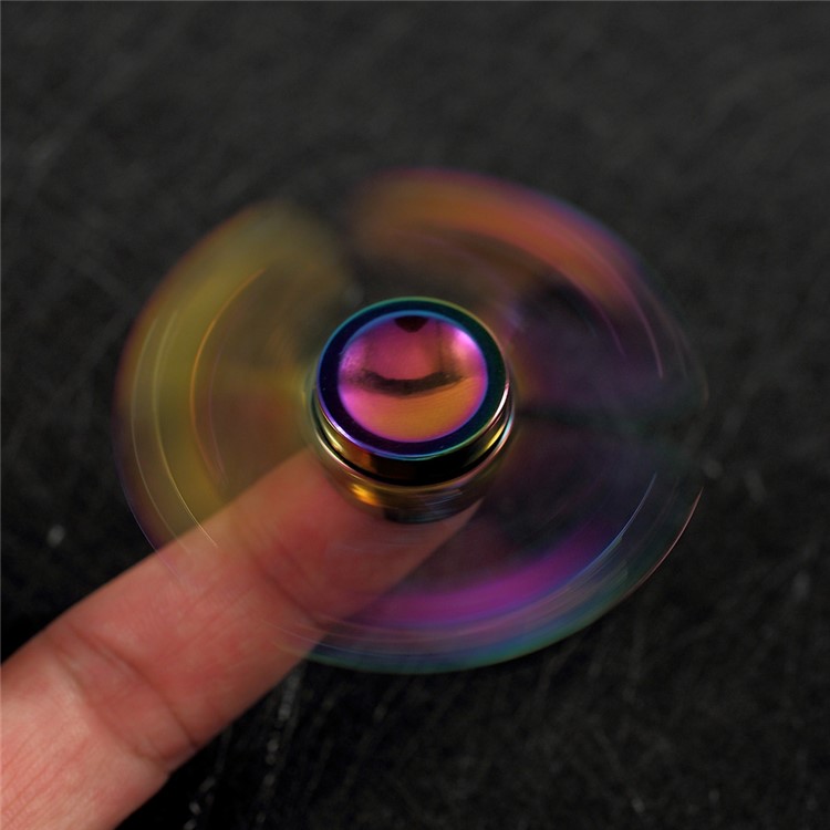 Colorful Heart Shape Metal Tri-Spinner Fidget Stress and Anxiety Relief Toy-8