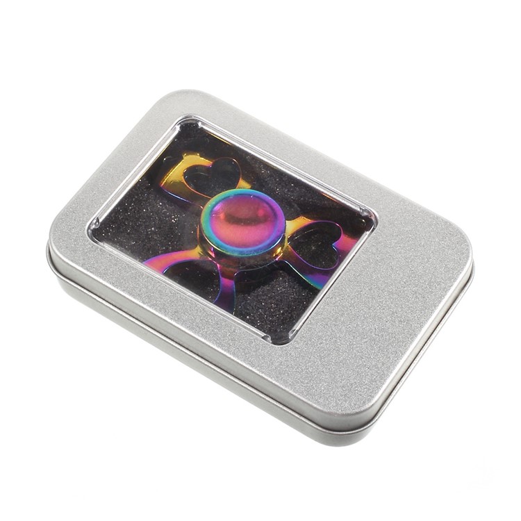 Colorful Heart Shape Metal Tri-Spinner Fidget Stress and Anxiety Relief Toy-9
