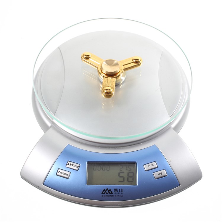 Metal Tri-Spinner Fidget Spinner EDC Focus Toy Fast Bearing - Gold-10
