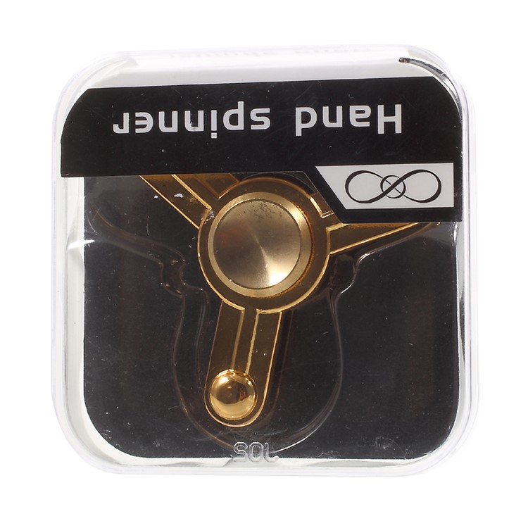 Metal Tri-Spinner Fidget Spinner EDC Focus Toy Fast Bearing - Gold-11
