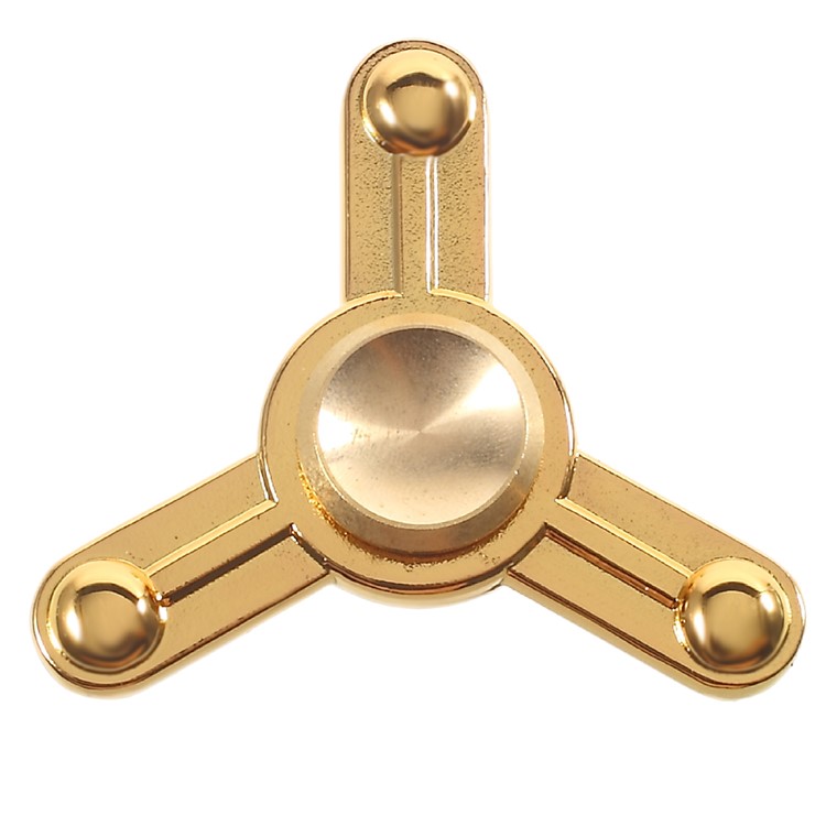 Metal Tri-Spinner Fidget Spinner EDC Focus Toy Fast Bearing - Gold-3