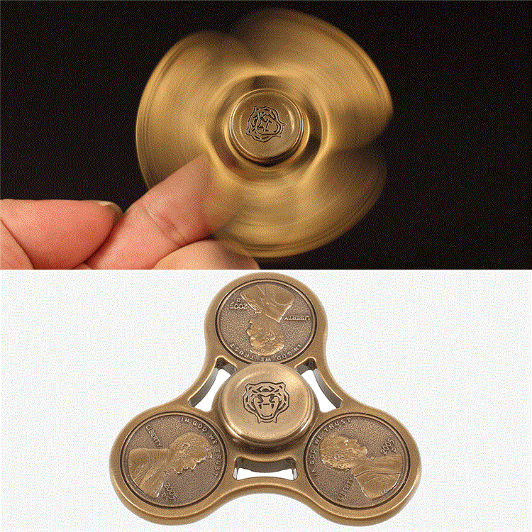 US Cent Pattern Fast Bearing Tri-Spinner Fidget EDC Focus Toy Relieve ADHD Anxiety-1