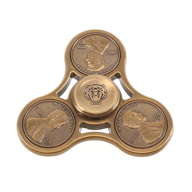 US Cent Pattern Fast Bearing Tri-Spinner Fidget EDC Focus Toy Relieve ADHD Anxiety-2