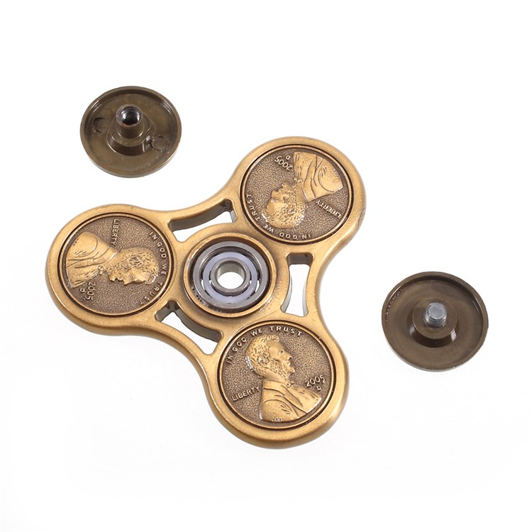 US Cent Pattern Fast Bearing Tri-Spinner Fidget EDC Focus Toy Relieve ADHD Anxiety-3