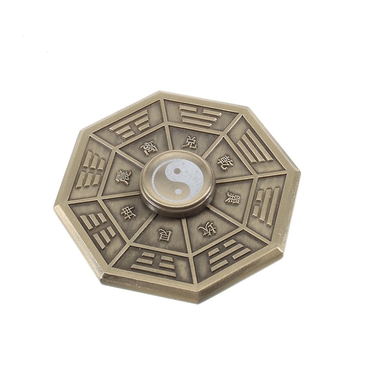 Eight Divinatory Pattern Spinner Fidget Hand Spinner Fast Bearing EDC Focus Toy - Grey-1