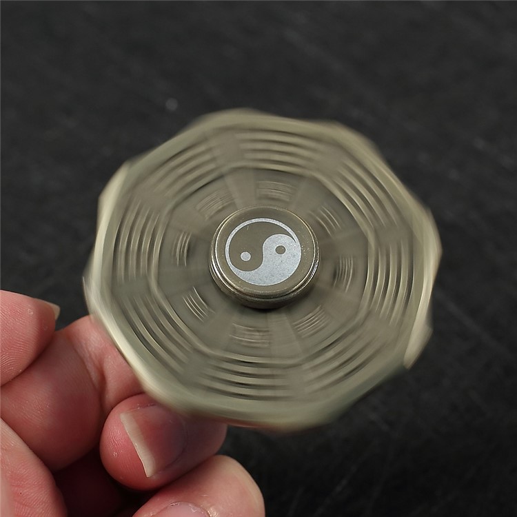 Eight Divinatory Pattern Spinner Fidget Hand Spinner Fast Bearing EDC Focus Toy - Grey-2