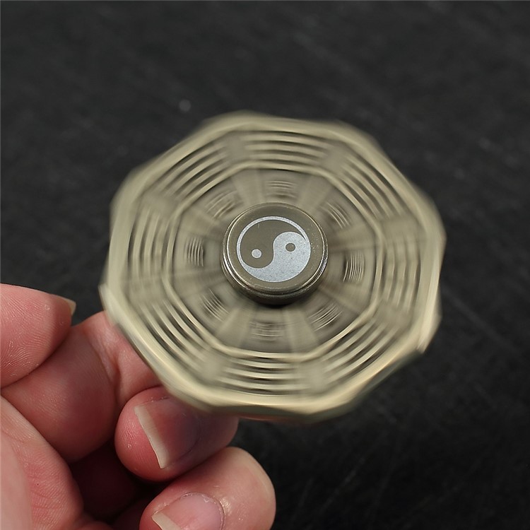 Eight Divinatory Pattern Spinner Fidget Hand Spinner Fast Bearing EDC Focus Toy - Grey-3