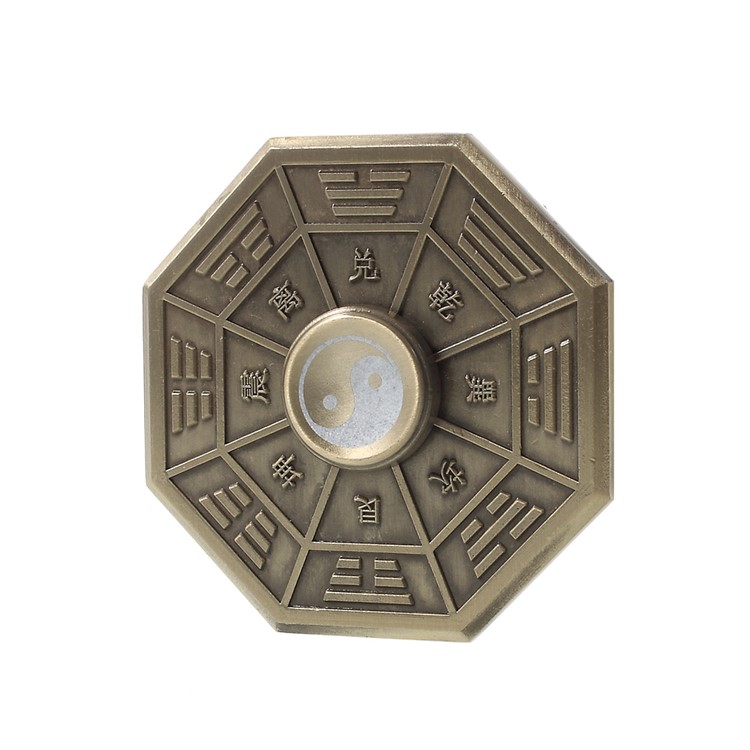 Eight Divinatory Pattern Spinner Fidget Hand Spinner Fast Bearing EDC Focus Toy - Grey-4