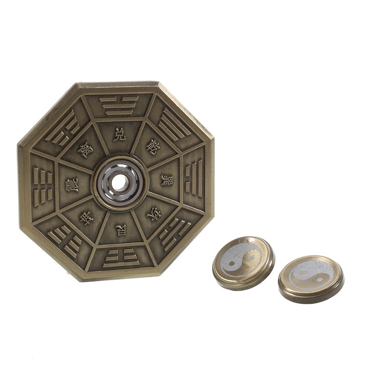 Eight Divinatory Pattern Spinner Fidget Hand Spinner Fast Bearing EDC Focus Toy - Grey-5