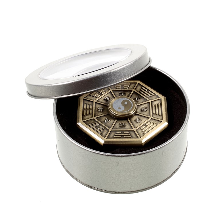 Eight Divinatory Pattern Spinner Fidget Hand Spinner Fast Bearing EDC Focus Toy - Grey-8