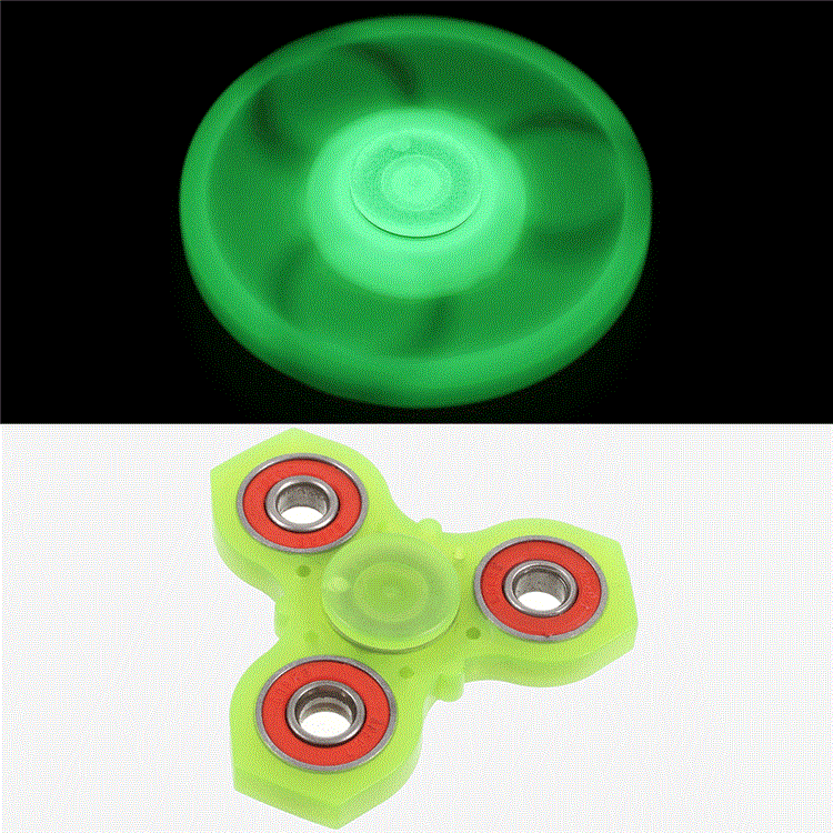 Luminous Fidget Spinner Tri-Spinner Hand Toy Stress Reducer Relieve Anxiety and Boredom - Red-1