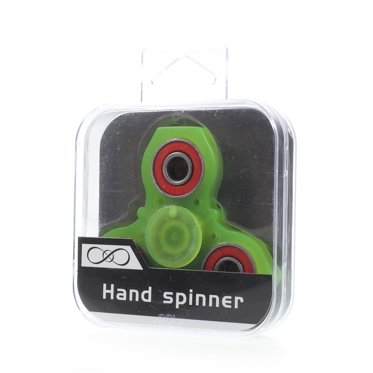 Luminous Fidget Spinner Tri-Spinner Hand Toy Stress Reducer Relieve Anxiety and Boredom - Red-10