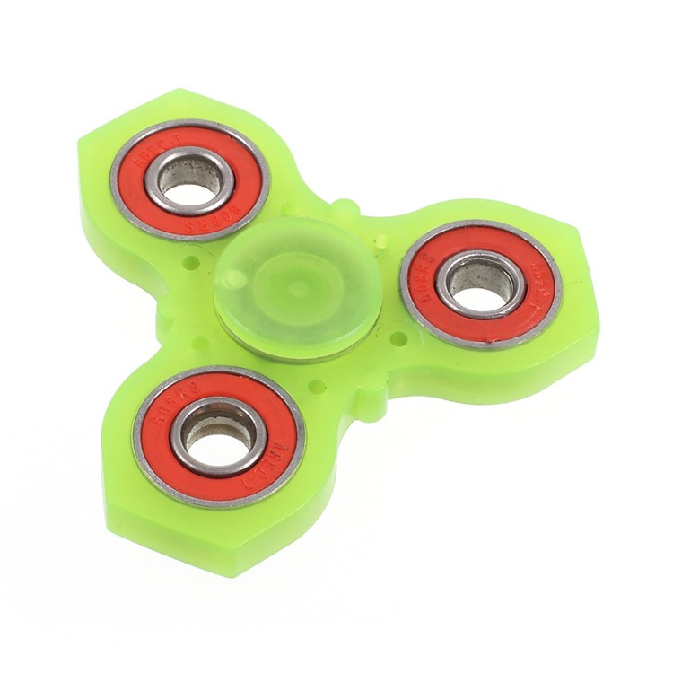 Luminous Fidget Spinner Tri-Spinner Hand Toy Stress Reducer Relieve Anxiety and Boredom - Red-2