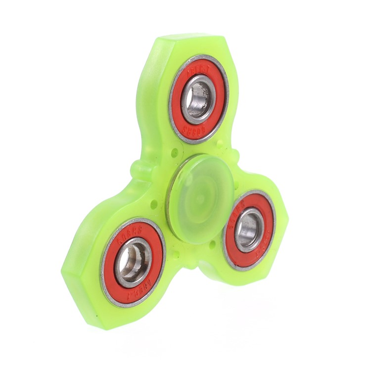 Luminous Fidget Spinner Tri-Spinner Hand Toy Stress Reducer Relieve Anxiety and Boredom - Red-3