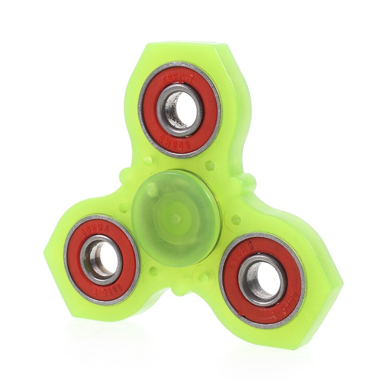 Luminous Fidget Spinner Tri-Spinner Hand Toy Stress Reducer Relieve Anxiety and Boredom - Red-4