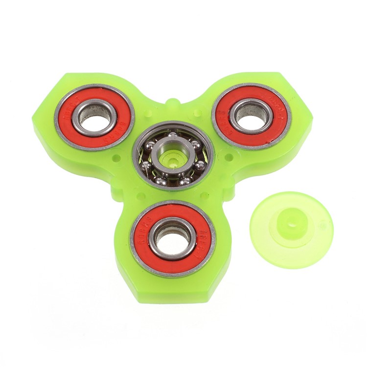 Luminous Fidget Spinner Tri-Spinner Hand Toy Stress Reducer Relieve Anxiety and Boredom - Red-5