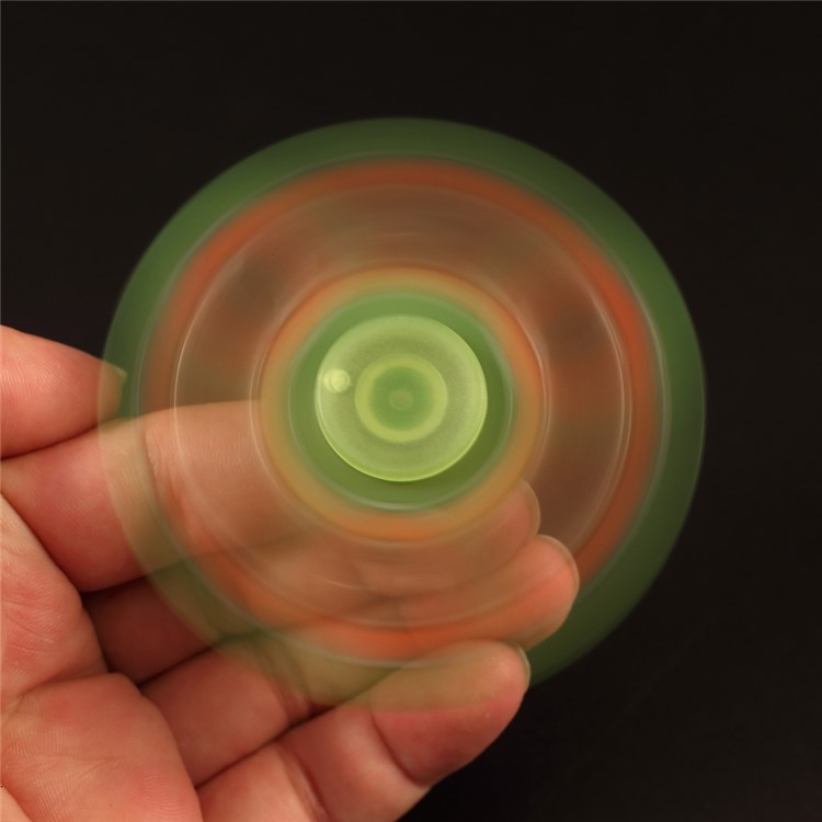 Luminous Fidget Spinner Tri-Spinner Hand Toy Stress Reducer Relieve Anxiety and Boredom - Red-7