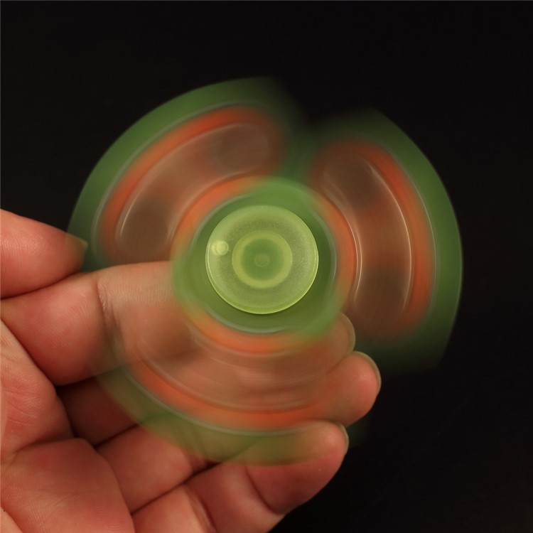 Luminous Fidget Spinner Tri-Spinner Hand Toy Stress Reducer Relieve Anxiety and Boredom - Red-8