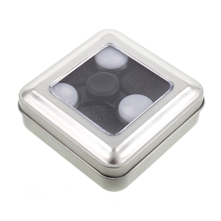 LED Light High Speed Bearing Tri-Spinner Fidget EDC Fidget Spinner Hand Toy - Black-13