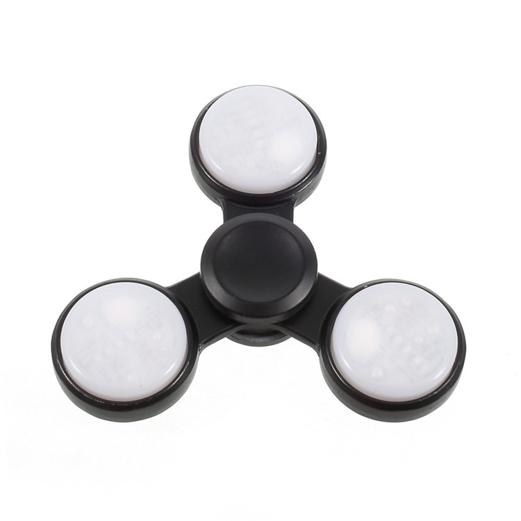 LED Light High Speed Bearing Tri-Spinner Fidget EDC Fidget Spinner Hand Toy - Black-2