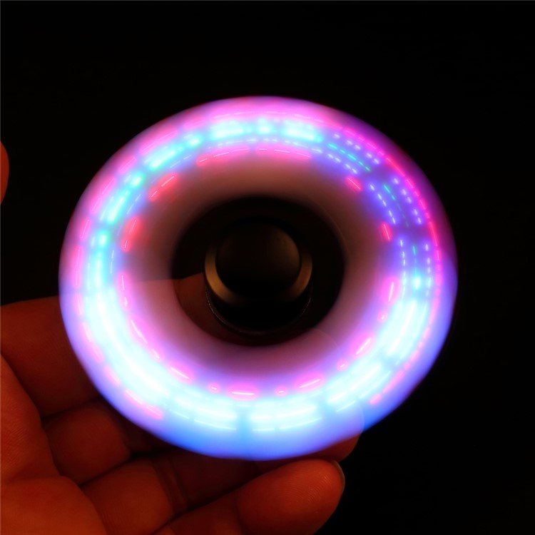 LED Light High Speed Bearing Tri-Spinner Fidget EDC Fidget Spinner Hand Toy - Black-5