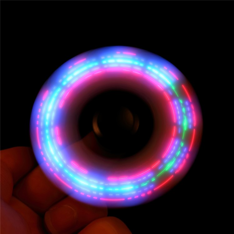 LED Light High Speed Bearing Tri-Spinner Fidget EDC Fidget Spinner Hand Toy - Black-7