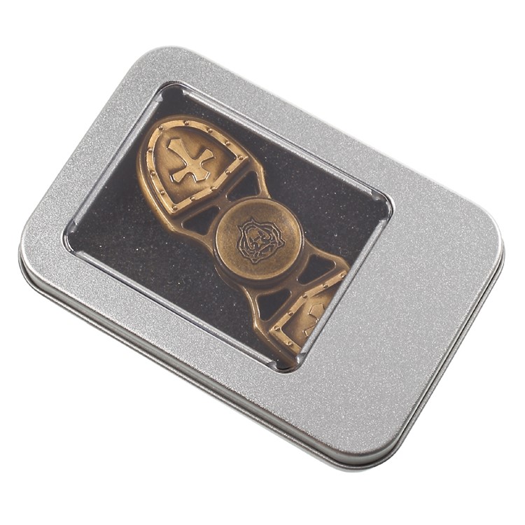 Cross Pattern Fidget Spinner EDC Toy Stress and Anxiety Relief Toy - Bronze-10