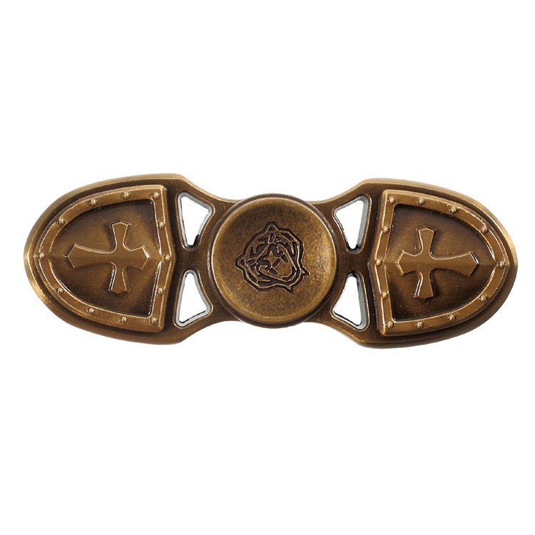 Cross Pattern Fidget Spinner EDC Toy Stress and Anxiety Relief Toy - Bronze-3