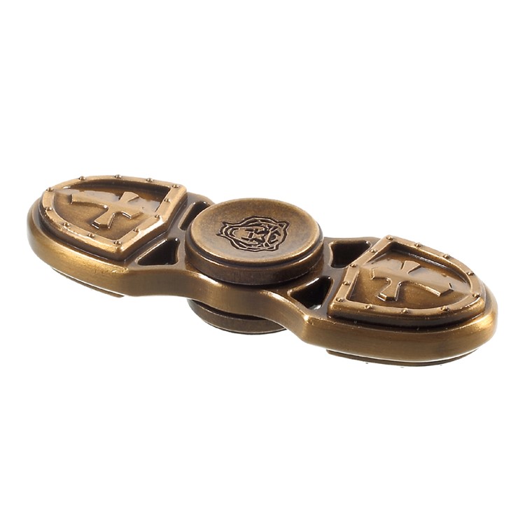 Cross Pattern Fidget Spinner EDC Toy Stress and Anxiety Relief Toy - Bronze-6