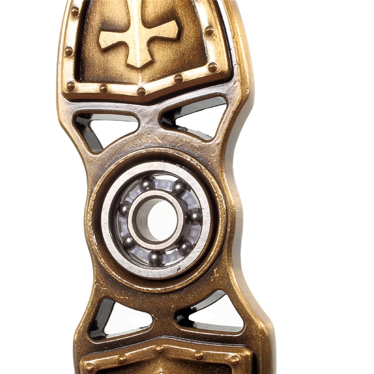 Cross Pattern Fidget Spinner EDC Toy Stress and Anxiety Relief Toy - Bronze-8