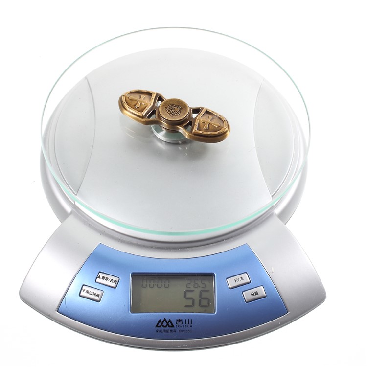 Cross Pattern Fidget Spinner EDC Toy Stress and Anxiety Relief Toy - Bronze-9