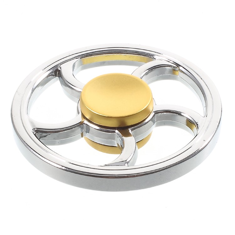Wheel Shape EDC Fidget Spinner High Speed Metal Bearing - Silver-2