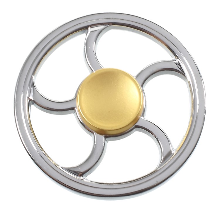 Wheel Shape EDC Fidget Spinner High Speed Metal Bearing - Silver-3