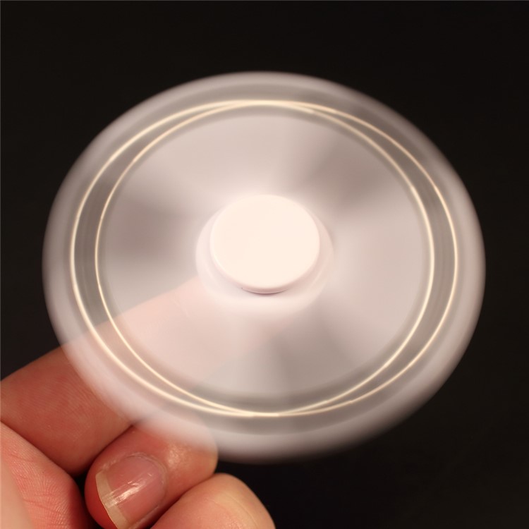 6 Steel Balls Tri-Spinner Fidget Stress and Anxiety Relief Time Killer Toy - White-7