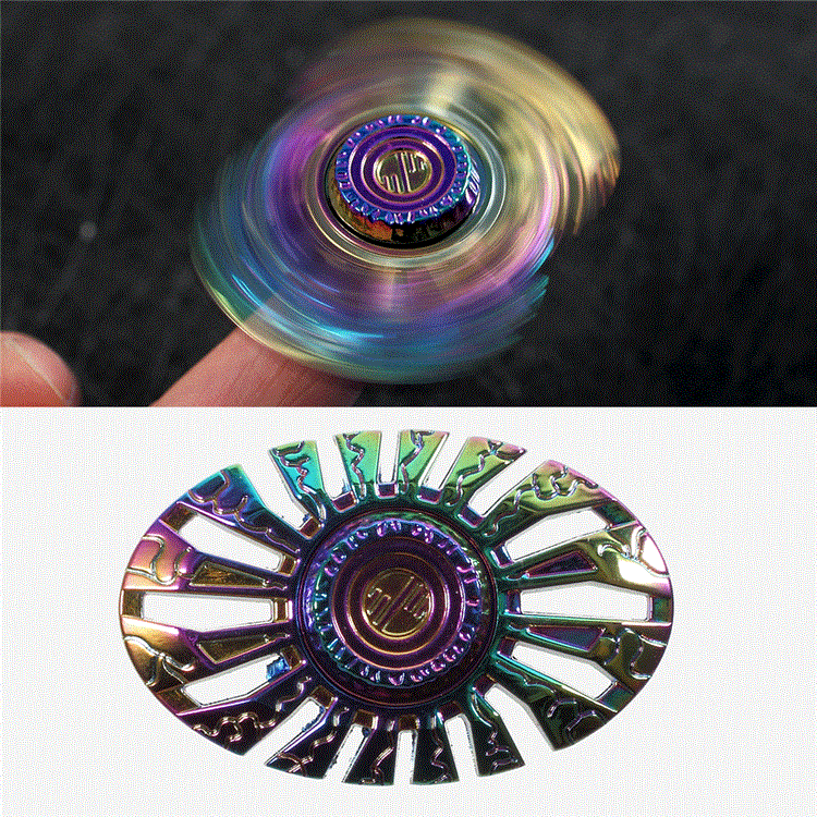 Colorized Butterflyfish Pattern Fidget Spinner Hand Spinner Metal EDC Toy Stress and Anxiety Relief Toy-1