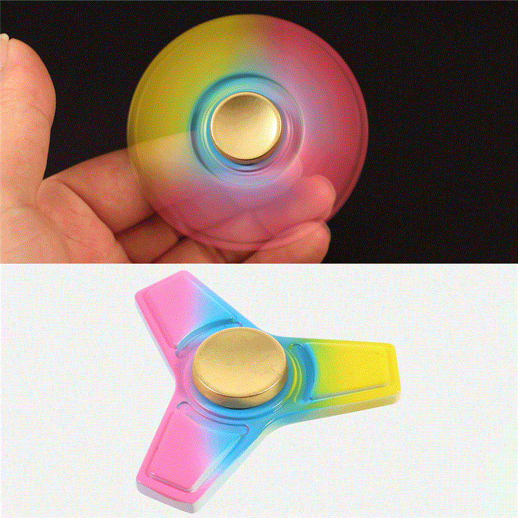 Tri-color EDC Triangle Fidget Spinner Spinning Finger EDC Focus Toy-1