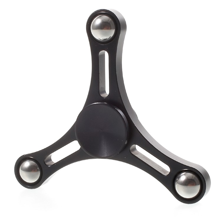 3 Steel Balls Tri-Spinner Fidget Stress and Anxiety Relief Toy - Black-4