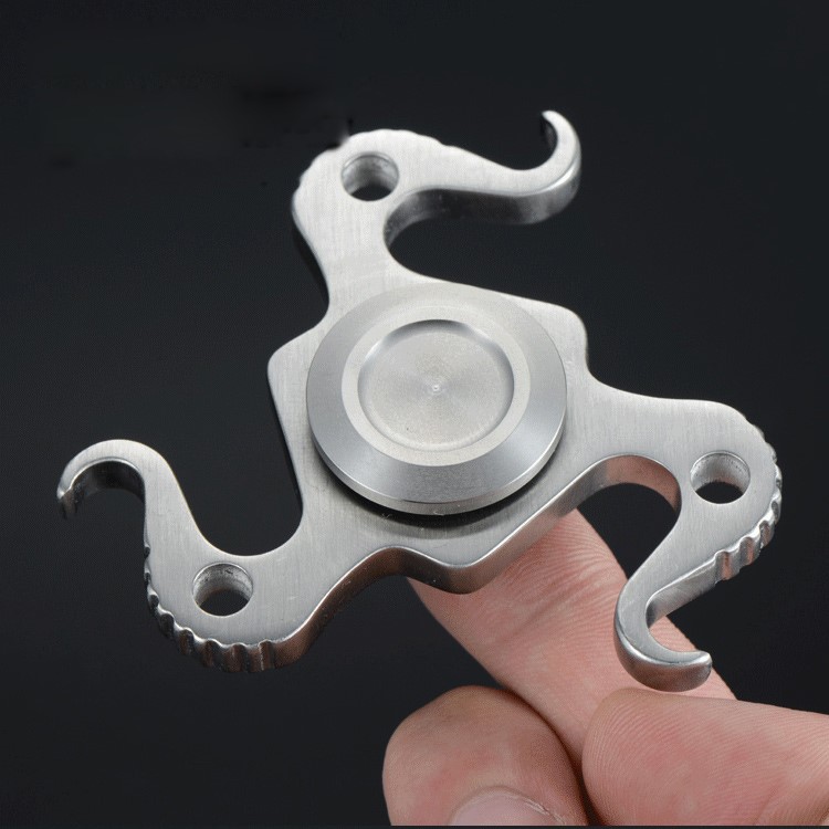 XOSOY Bottle Opener Design Tri Fidget Spinner Hand Finger Toy Relieve Anxiety and Boredom-9
