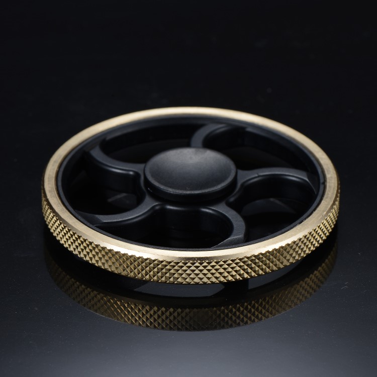XOSOY Textured Wheel Shape Fidget Hand Spinner EDC ADHD Focus Toy Stress Reducer-2