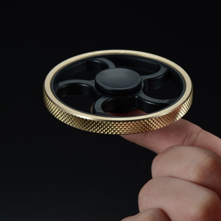 XOSOY Textured Wheel Shape Fidget Hand Spinner EDC ADHD Focus Toy Stress Reducer-4