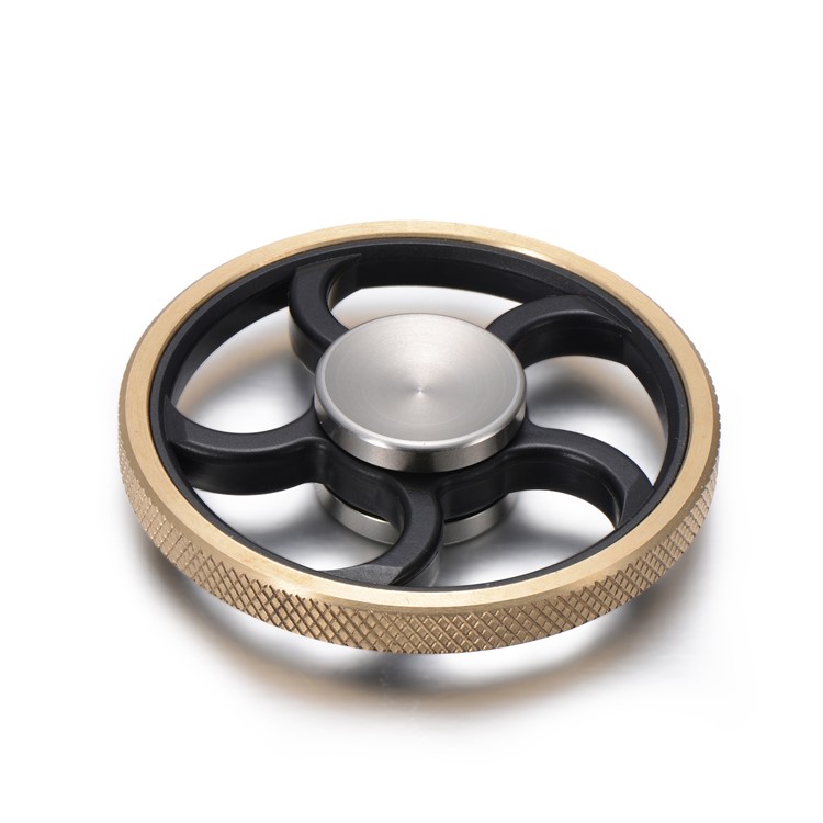 XOSOY Textured Wheel Shape Fidget Hand Spinner EDC ADHD Focus Toy Stress Reducer-8