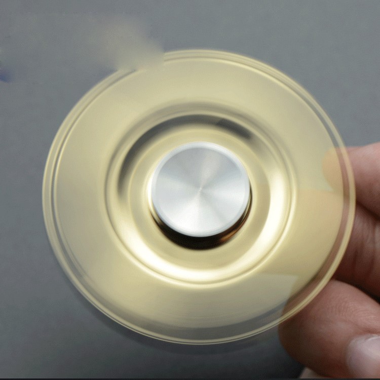 XOSOY Quadrangle Fidget Spinner Hand Finger Toy Relieve Anxiety and Boredom - Gold Color-1