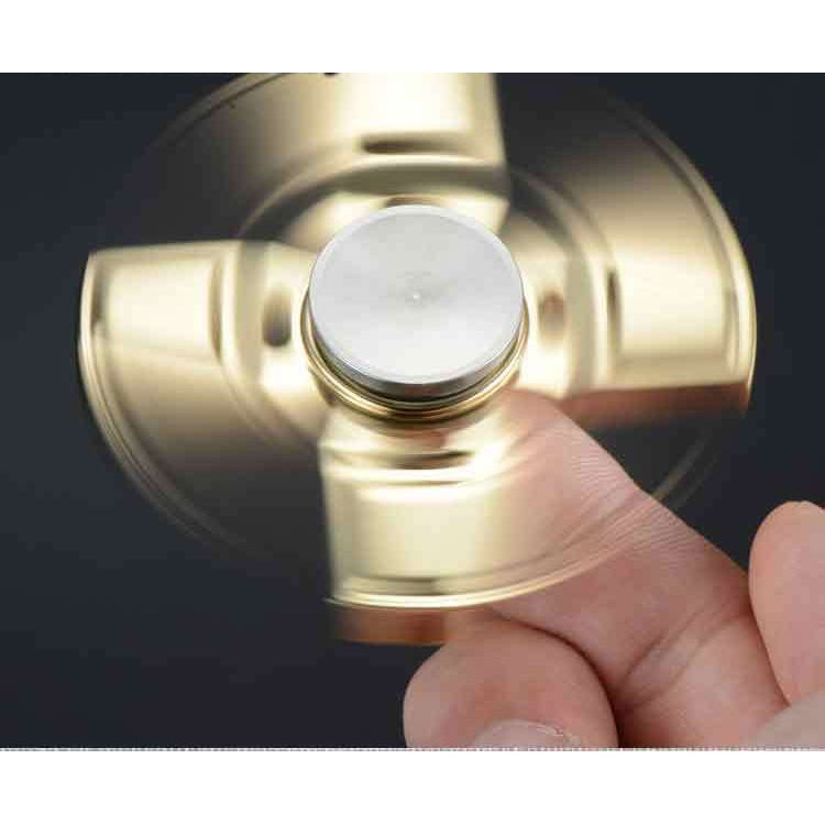XOSOY Quadrangle Fidget Spinner Hand Finger Toy Relieve Anxiety and Boredom - Gold Color-3