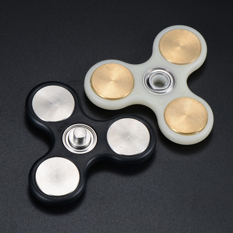 2PCS/Lot XOSOY Tri Fidget Spinner Metal Finger Hand Toy Stress Reducer-1