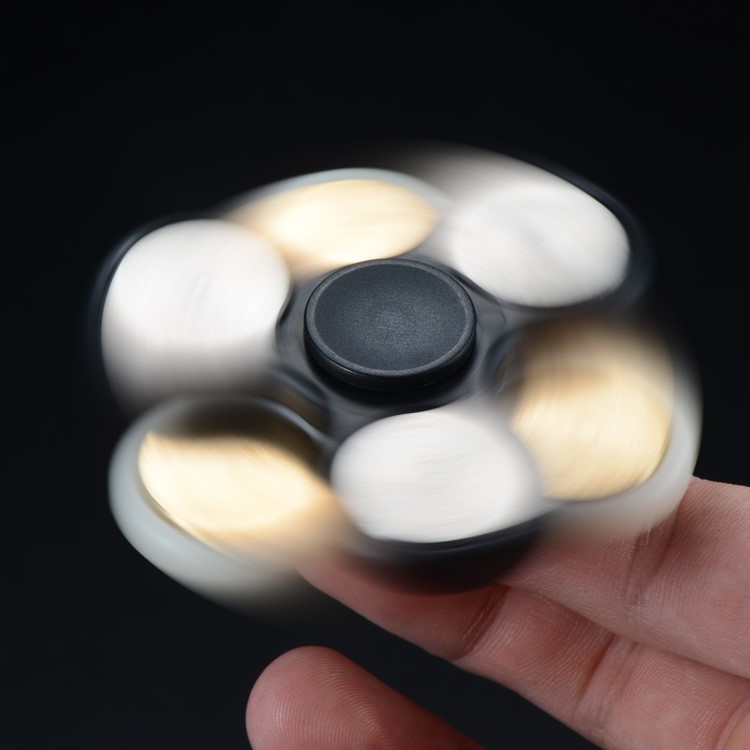 2PCS/Lot XOSOY Tri Fidget Spinner Metal Finger Hand Toy Stress Reducer-5