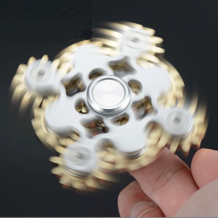 XOSOY 9 Gears Brass Spinner Fidget Toy Hand Spinner Stress Reducer-1