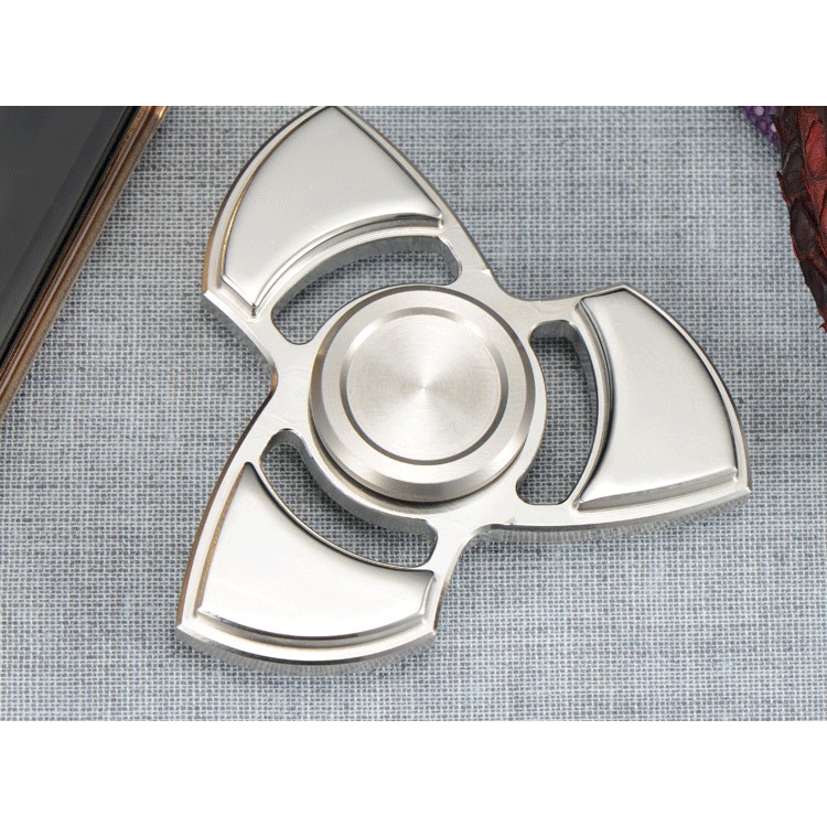 XOSOY Tri Fidget Spinner Stainless Steel Finger Toy Stress Reducer Relieve Anxiety and Boredom-2