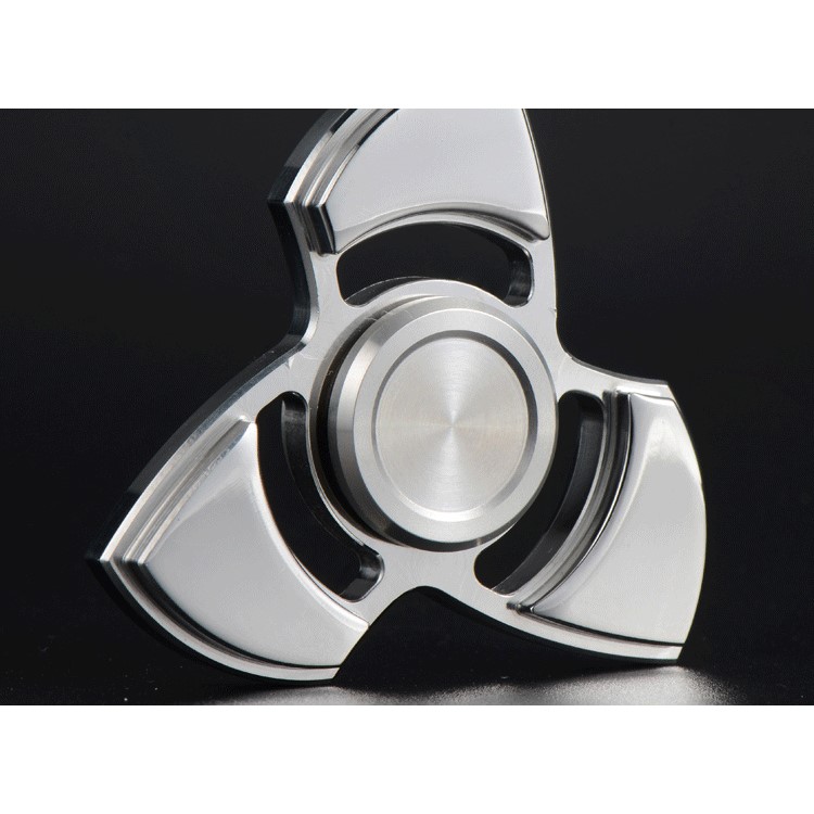 XOSOY Tri Fidget Spinner Stainless Steel Finger Toy Stress Reducer Relieve Anxiety and Boredom-5